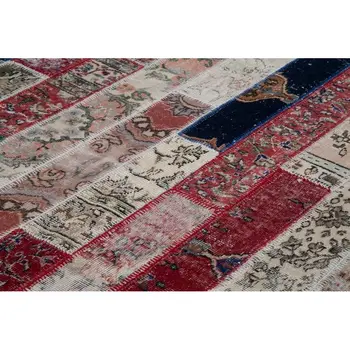 

201x298 Cm Multicolor Handmade Modern Patchwork Rug-7x10 Ft