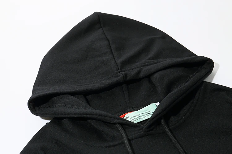 Ограниченная серия замок 19ss Off-White OW для мужчин и женщин Осень Зима хлопок мода уличная куртка с капюшоном Толстовка