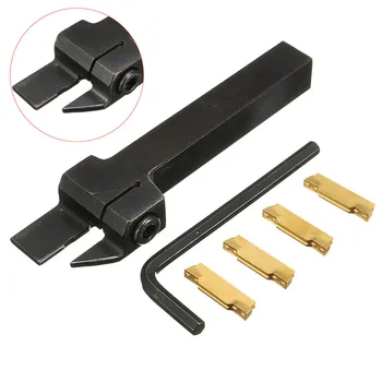 

High Quality 4Pcs MGMN300 Insert With MGEHR1212-3 Lathe Cut-Off Grooving Parting Tool Holder Machine CNC Cutting Tools Set