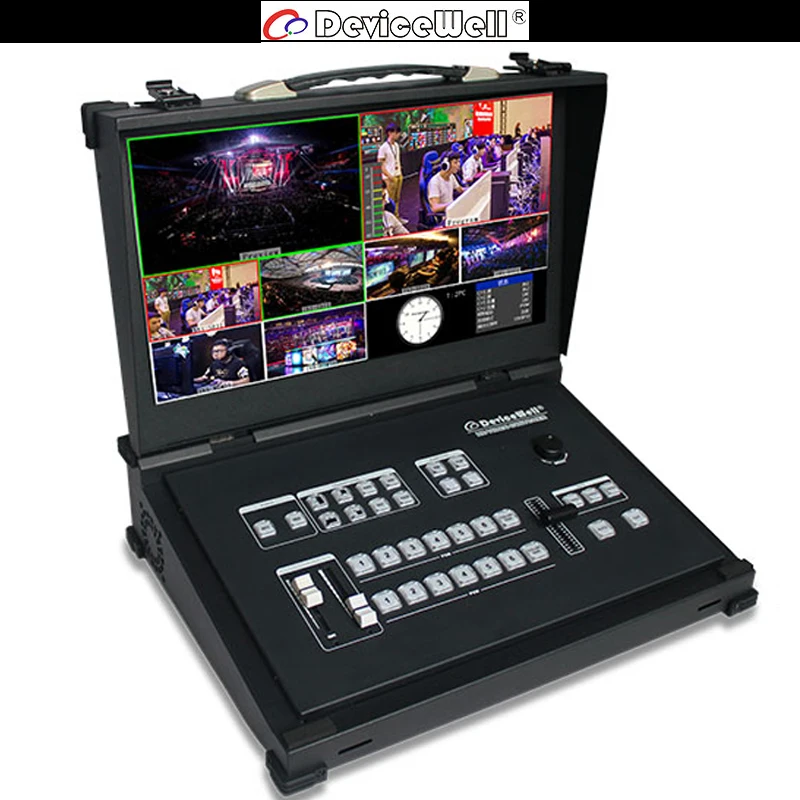 Видеопереключатель Devicewell HDS9106 HDMI с монитором 6 канальное руководство 4 ходовой SDI +
