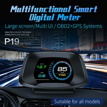 

Auto Electronic Voltage Alarms P20 3 inch OBD GPS Car HUD GPS Navigation Speedometer Overspeed Alarm Systems