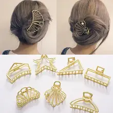 1 шт. Модные металлические большие заколки для волос с вырезами, геометрические наконечники для волос, металлические заколки для волос