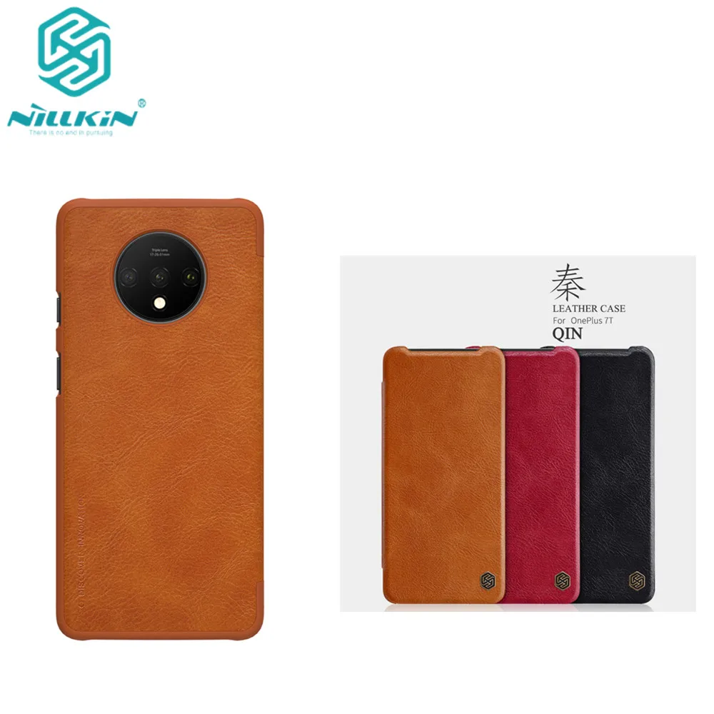 10 шт./лот оптовая продажа NILLKIN Qin серии Бумажник Флип кожаный чехол для Oneplus 7T