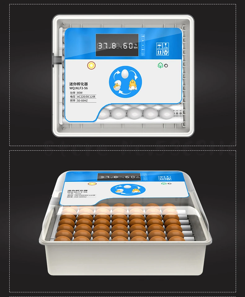 Мини инкубатор для яиц 6-128 яиц дешевая цена автоматический инкубатор контроль Лер интеллектуальный контроль влажности инкубатор