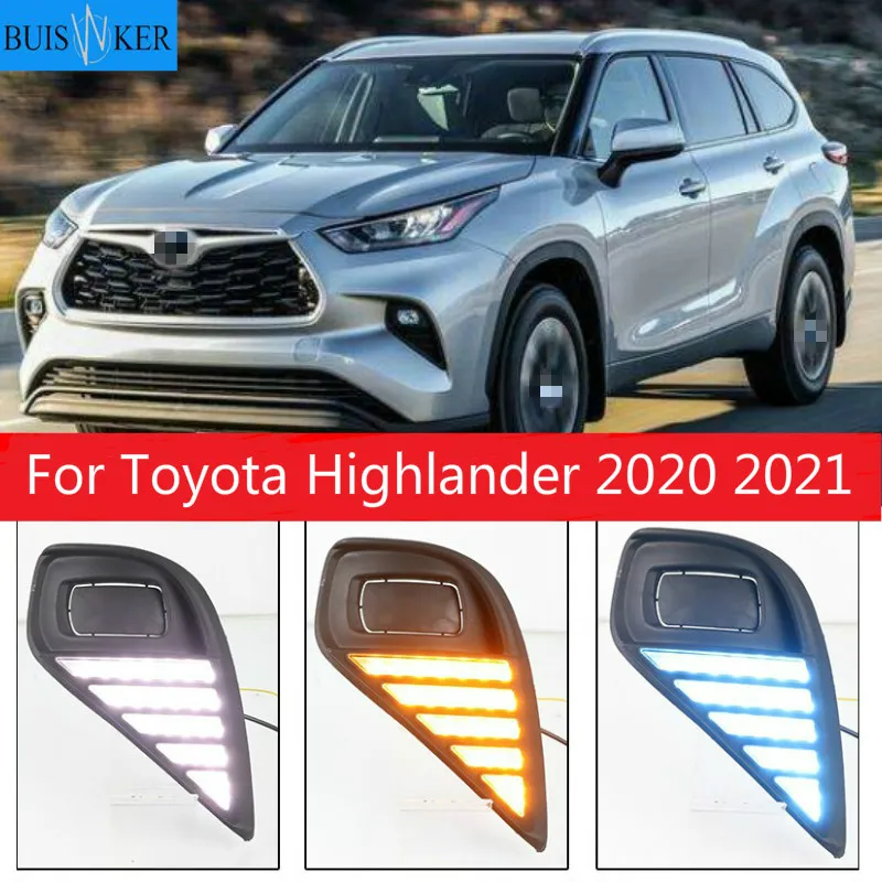 

Дневные ходовые огни, противотуманные фары, 12 В, 2 шт., для Toyota Highlander 2020 2021