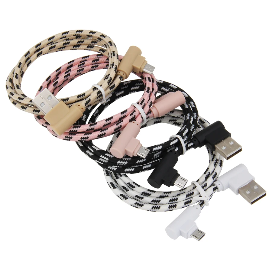 1 м 2 3 Плетеный Micro type C 8Pin USB кабель для зарядки тканевый синхронизации данных