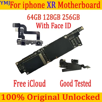 

With/without face ID unlocked new IOS upgrade for iphone XR Logic mainboard original 64GB/128GB/256GB For iphone XR motherboard