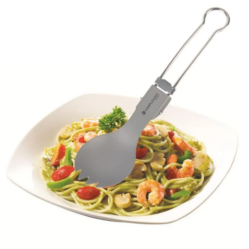 

Foldable Titanium Spoon Tableware Portable Travel Camping Cutlery Convenient Fruit fork Spoon Dessert spoon Titanium Spork