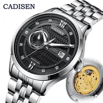

CADISEN Men's Watches MIYOTA 8217 Mechanical Watch Luxury Sapphire Glass 50M Waterproof Business Casual Wristwatch for Men