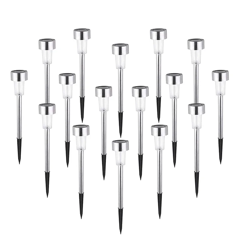 

Solar Pathway Lights Outdoor,16-Pack Waterproof Outdoor Solar Lights Stainless Steel Painted Solar Light for Garden,Yard,Lawn