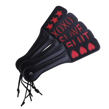 Slave Love Slut SM Flog Spank Paddle Beat Submissive Slave BDSM Pink Kinky Fetish Whip Sluts Paddles Adult Sex Toys Bondage Set 3