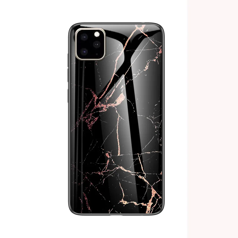 4 Чехол для телефона iphone 11 pro max Роскошный Мраморный чехол из закаленного стекла для Apple iphone Xi Max XIR 5,8 6,1 6,5 дюйма Funda - Цвет: 4