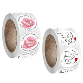 

Roll thank you handmade crafts decorative envelope seal with thank you sticker label