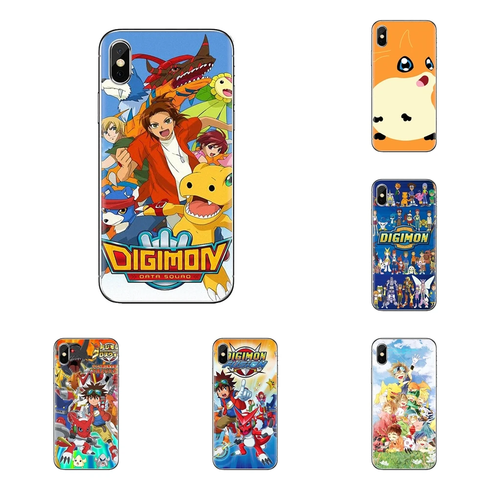 Для iPhone XS Max XR X 4 4S 5 5S 5C SE 6 6S 7 8 плюс samsung Galaxy J1 J3 J5 J7 A3 A5 digimon аниме силиконовый кожаный