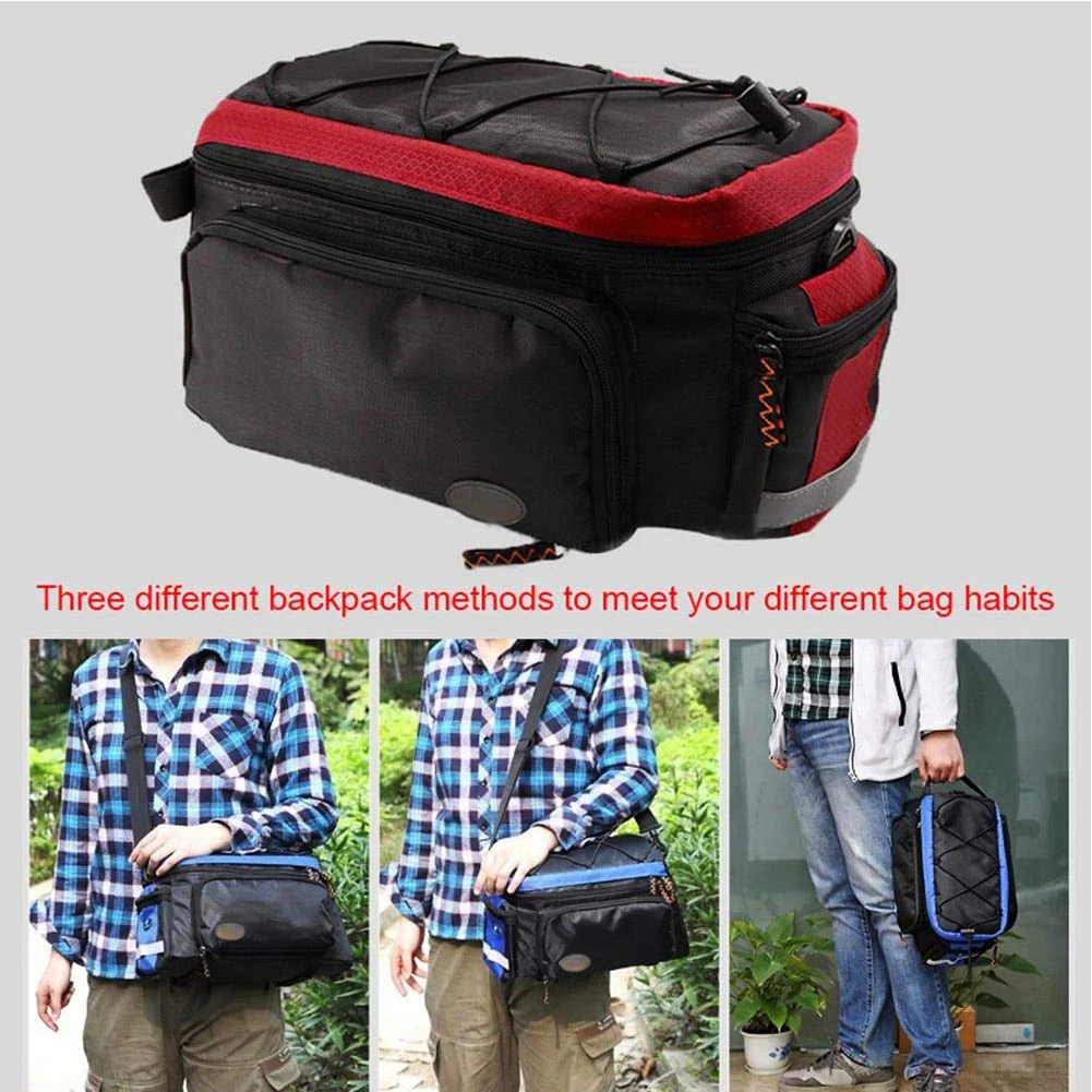 Багаж для хранения Pannier для наружного велоспорта, задняя стойка для кемпинга, велосипедная переноска, регулируемая легкая велосипедная сумка для багажника, водонепроницаемая