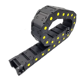 

JFLO 25x60 Reinforced nylon drag chain enclosed type engineering nylon towline tank chain cable protection chain Free shipping