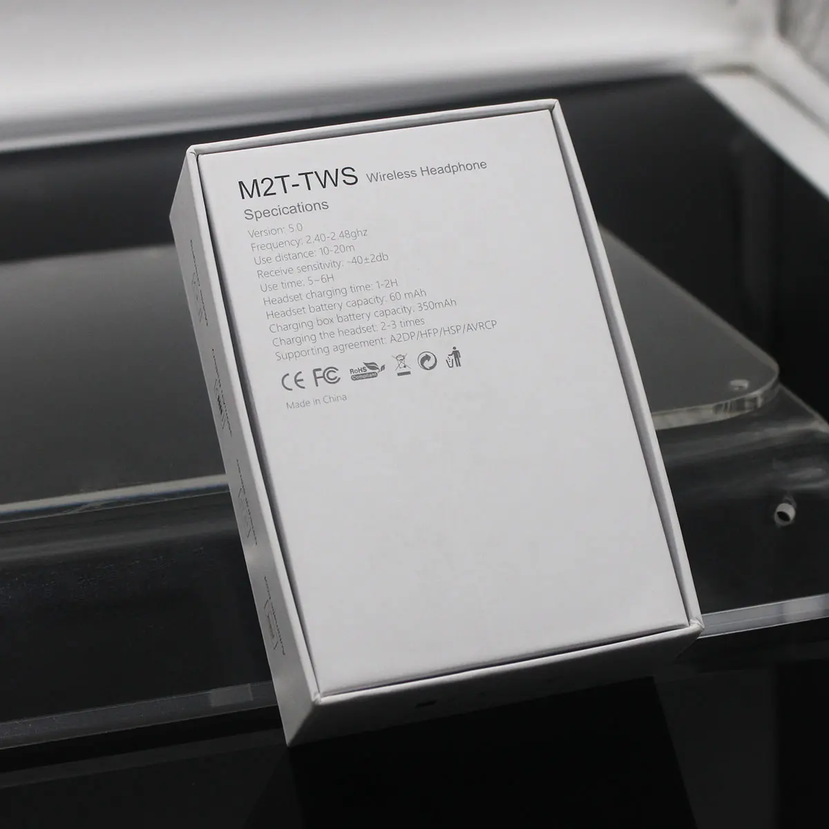 TWS M2T Mini Bluetooth 5,0 наушники 3D стерео спортивные настоящие Беспроводные наушники с 350 мАч зарядная коробка гарнитура