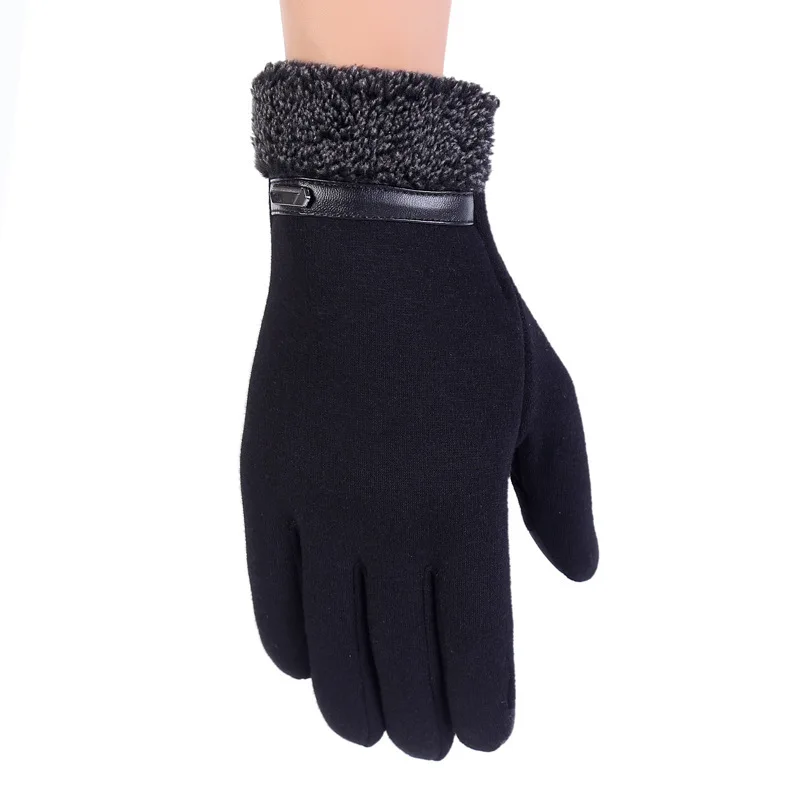 Women Winter Warm Gloves Mobile Phone Smartphone Gloves Fashion Touchscreen Gloves Driving Screen Glove Gift For Men - Цвет: A- black