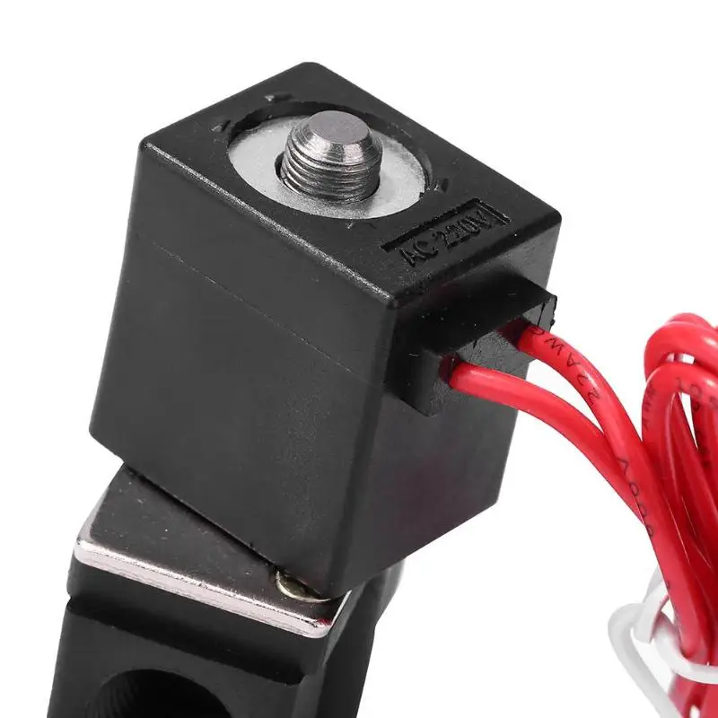 AC110V/220 V пластиковый электромагнитный клапан 2 способа прямого действия нормально закрытый клапан 1/" 1/4" прямого действия односторонний Соленоидный клапан