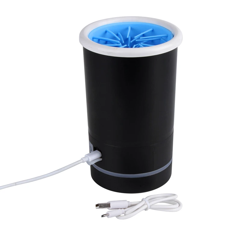Мягкие силиконовые колпачки для ножек Перезаряжаемый USB Pet автоматическое приспособление для очистки лап Плунжер для собак Уход Портативный грязная Чистка чашки кисти