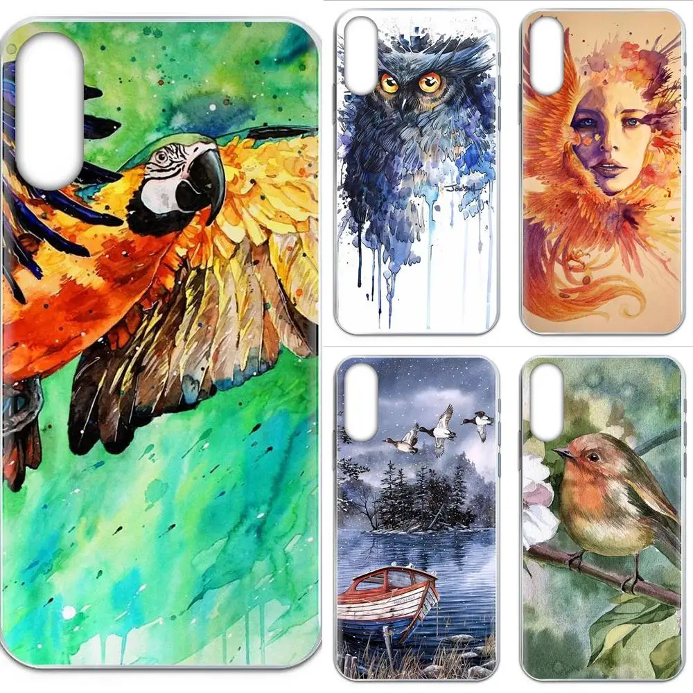 Картина с акварелью Sell The Bird для Samsung Galaxy A31 A51 A71 5G A81 A90 A91 A01 A11 M31 S11 S11E S20 Plus Ultra |