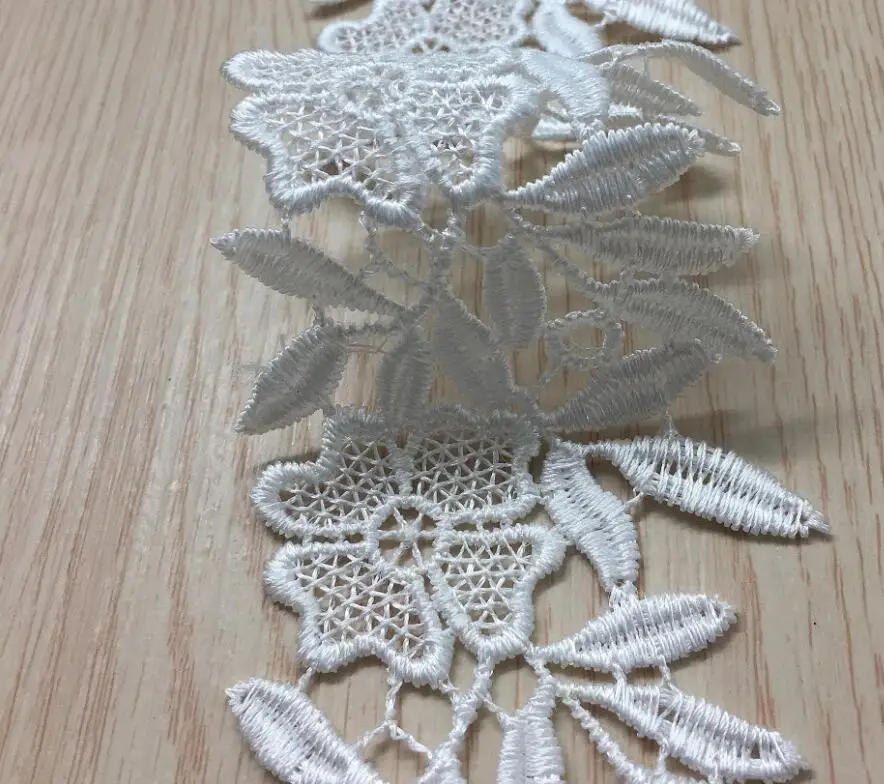 Lace Fabric Lace Ribbon Lace Sewing Supplies Lace Sewing Accessories Lace Accessories Lace Garment Accessories Lace Decoration Clothing Craft Accessories 1 Yard/2 Yards Black White Lace Appliques Embroidered Net Lace Fabric Trim Ribbons DIY Sewing Handmade Craft Materials