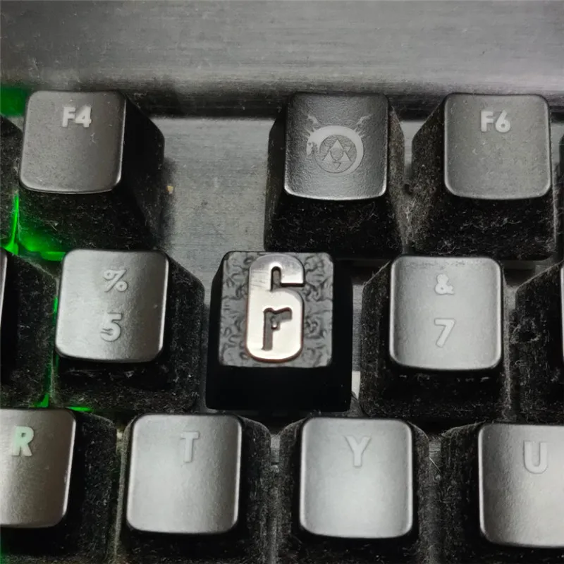 Siancs 1 шт. DIY Радуга шесть осада Keycap цинк алюминий сплав для механической клавиатуры стереоскопический рельеф игра Keycap R4 высота
