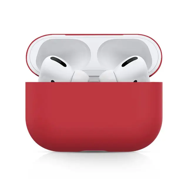 Silicone Case For Airpods Pro Case Wireless Bluetooth For Apple Airpods Pro Case Cover Earphone Case For Air Pods Pro 3 Fundas red