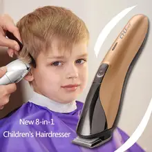 8 в 1 моющаяся машинка для стрижки волос Тихая перезаряжаемая машинка для стрижки волос Машинка для стрижки волос инструмент для укладки волос CHJ-1712