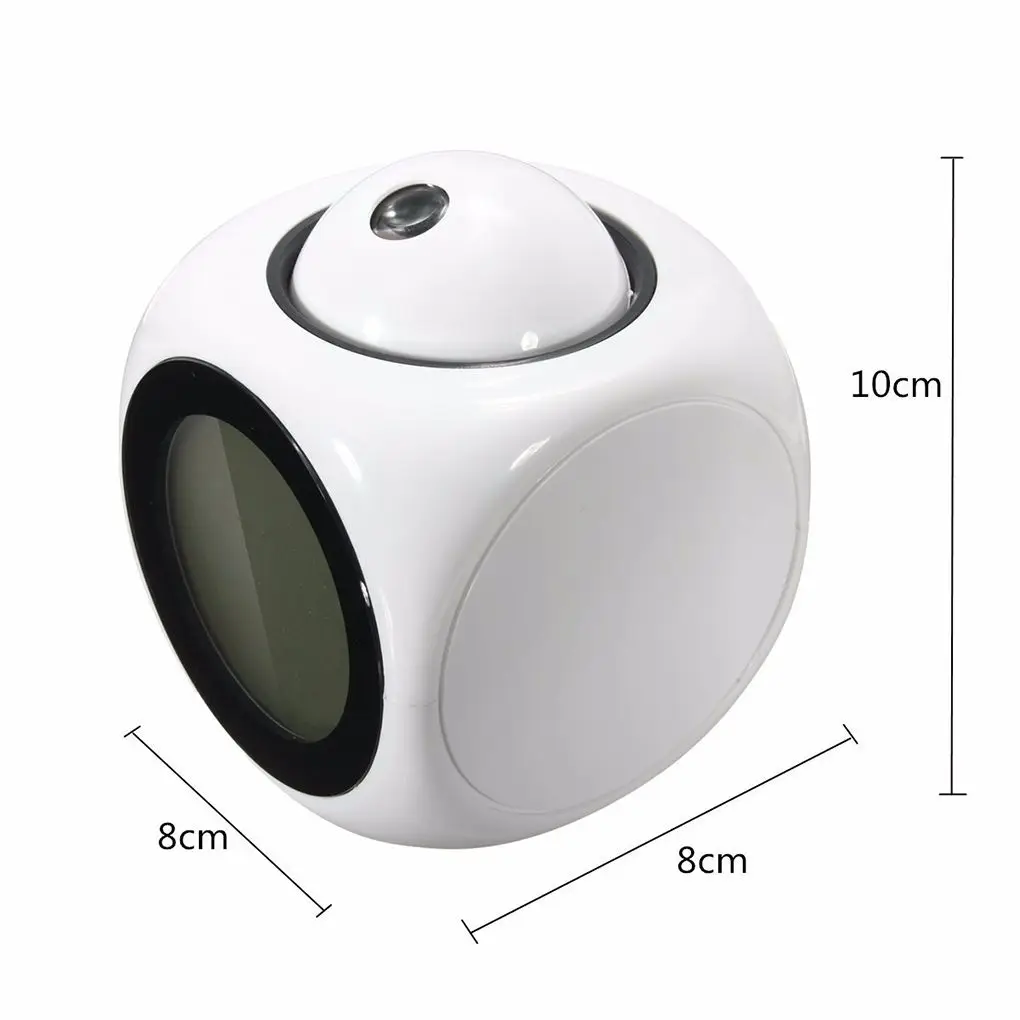 Projection Digital Weather LCD Snooze Clock Bell Alarm Display Backlight LED Projector Home Clock Backlight Table Clock