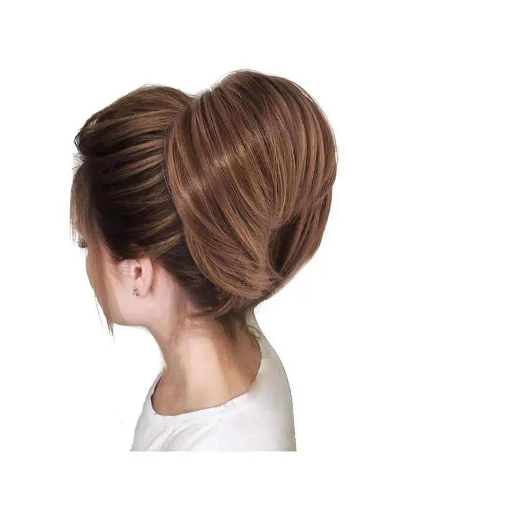 Synthetic Bun Hairpiece Scrunchies for Women Straight Elastic Scrunchies Bun Hair Extensions Ponytail Hair Accessories