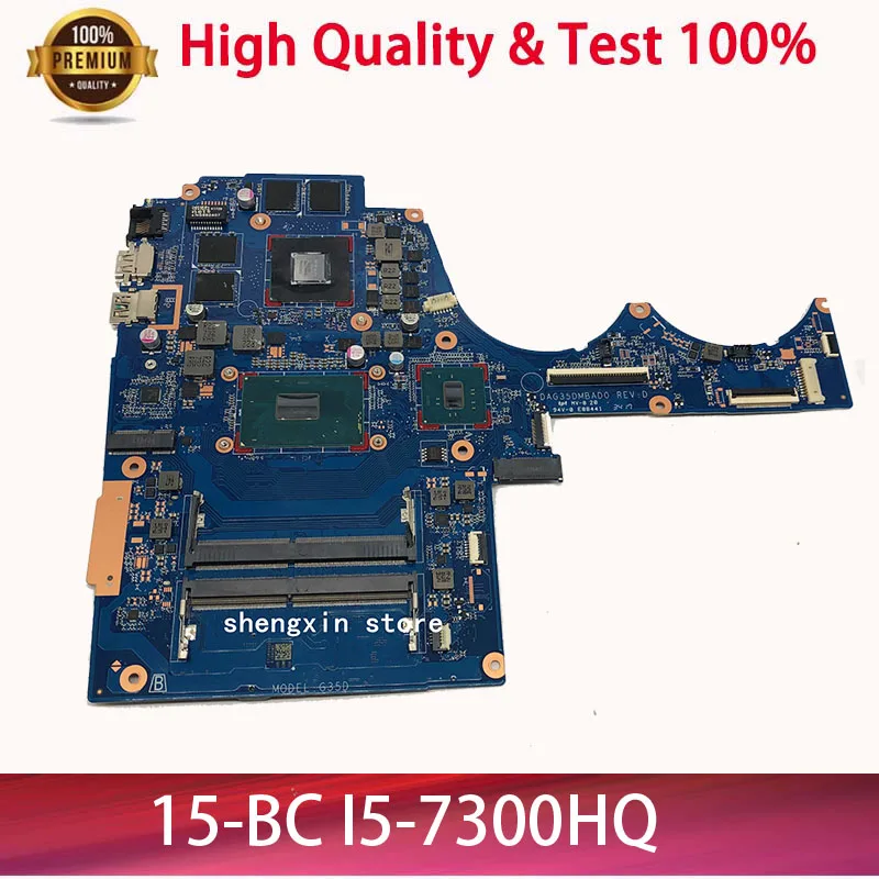 discount DAG35DMBAD0 15-BC mainboard for HP 15-BC 15-AX Laptop motherboard i5-7300 GTX1050-2G test 100%