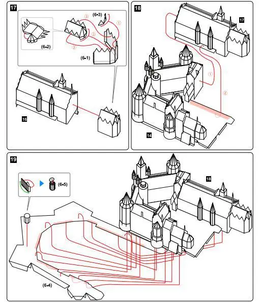 3D бумажная модель замка Hohenzollern Германия для строительства рукоделия сделай сам