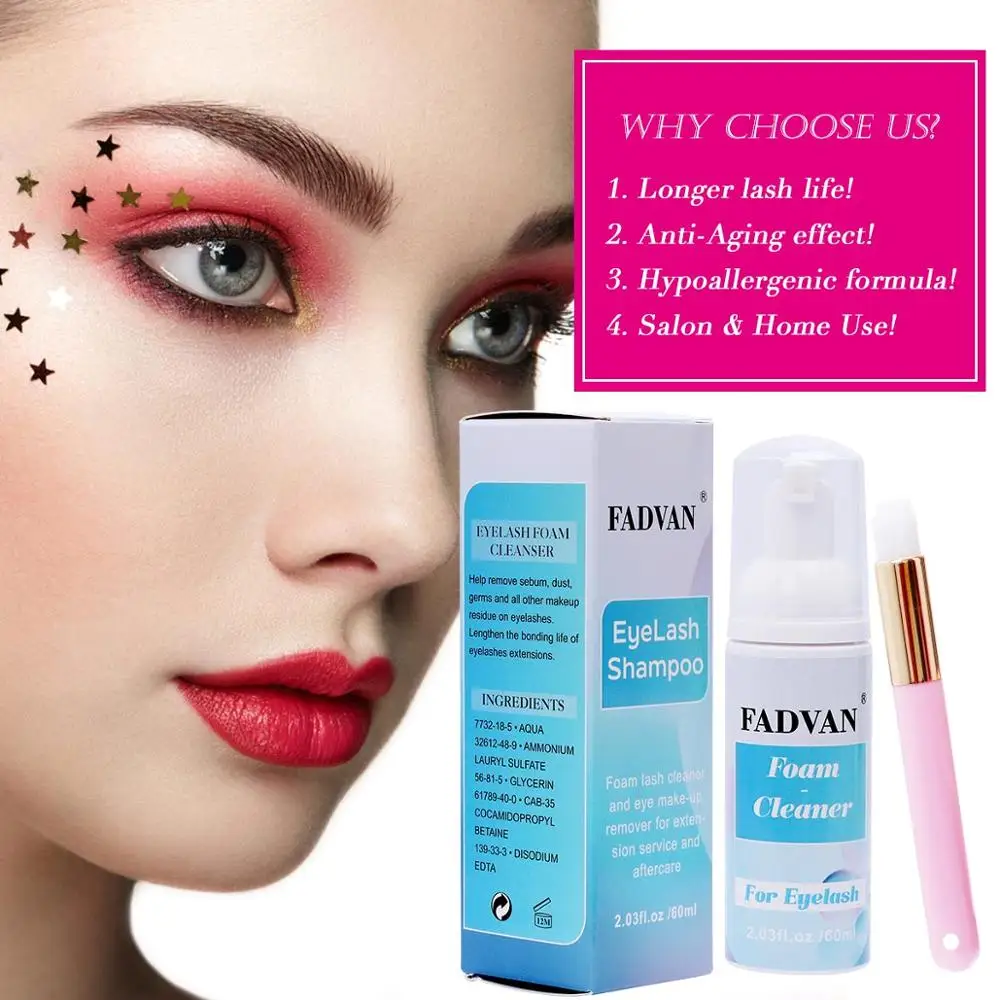 Eyelash Cleaning Foam Mousse False Eyelash Foam Cleaner Single Eyelash