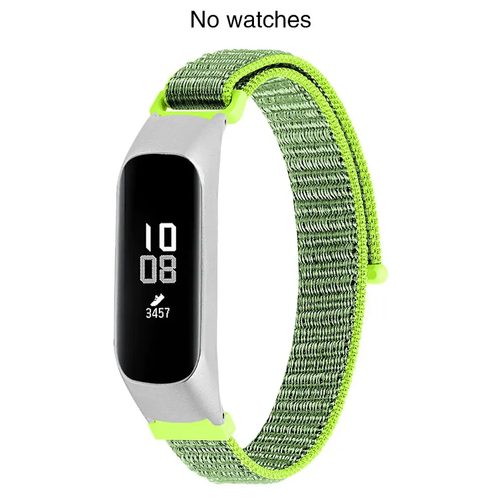 Ремешок спортивные часы с нейлоновым ремешком ремешок на запястье для samsung Galaxy Fit SM-R370 смарт-браслет аксессуары для часов - Цвет: Shiny yellow