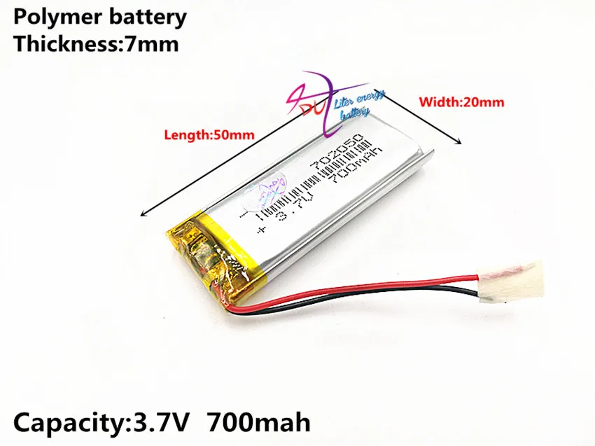 702050 3,7 V 700MAH Универсальный литий-ионный аккумулятор для планшетных ПК 7 дюймов 8 дюймов 9 дюймов Mp3 наушники DVD электронная книга bluetooth Камера