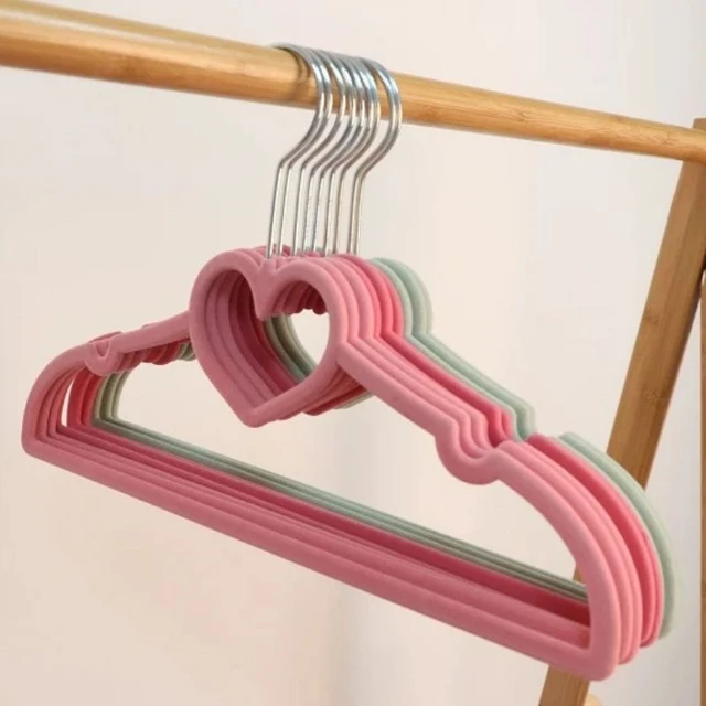 Cute Hangers Velvet Hangers Clothing Rack 42cm 10/20pcs Heart Design Clothes  Drying Rack Coat Hanger Hangers For Clothes - Hangers - AliExpress