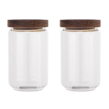 

2 Pcs Glass Sealed Can Food Storage Can Sealed Jar Jam Glass Containers Kitchen Storage Jars for Cafe Hotel Store