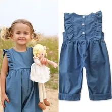 Детский комбинезон для девочек; джинсовый комбинезон для маленьких девочек; комбинезон для подвижных игр; Детский костюм; осенняя одежда для девочек