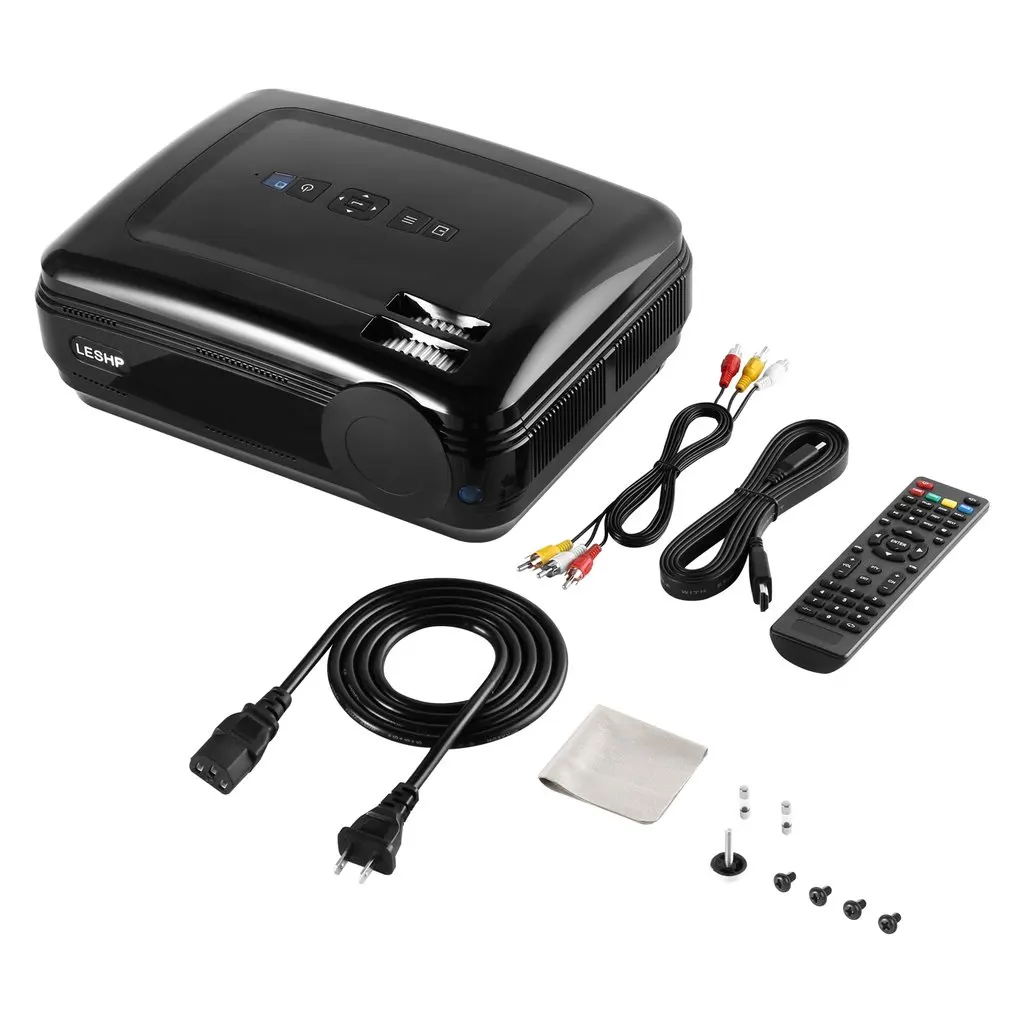 720P LCD Projector High Resolution High Braightness 16.7K 3200 LM Multimedia Home Cinema HDMI VGA USB for Laptop TV Portable