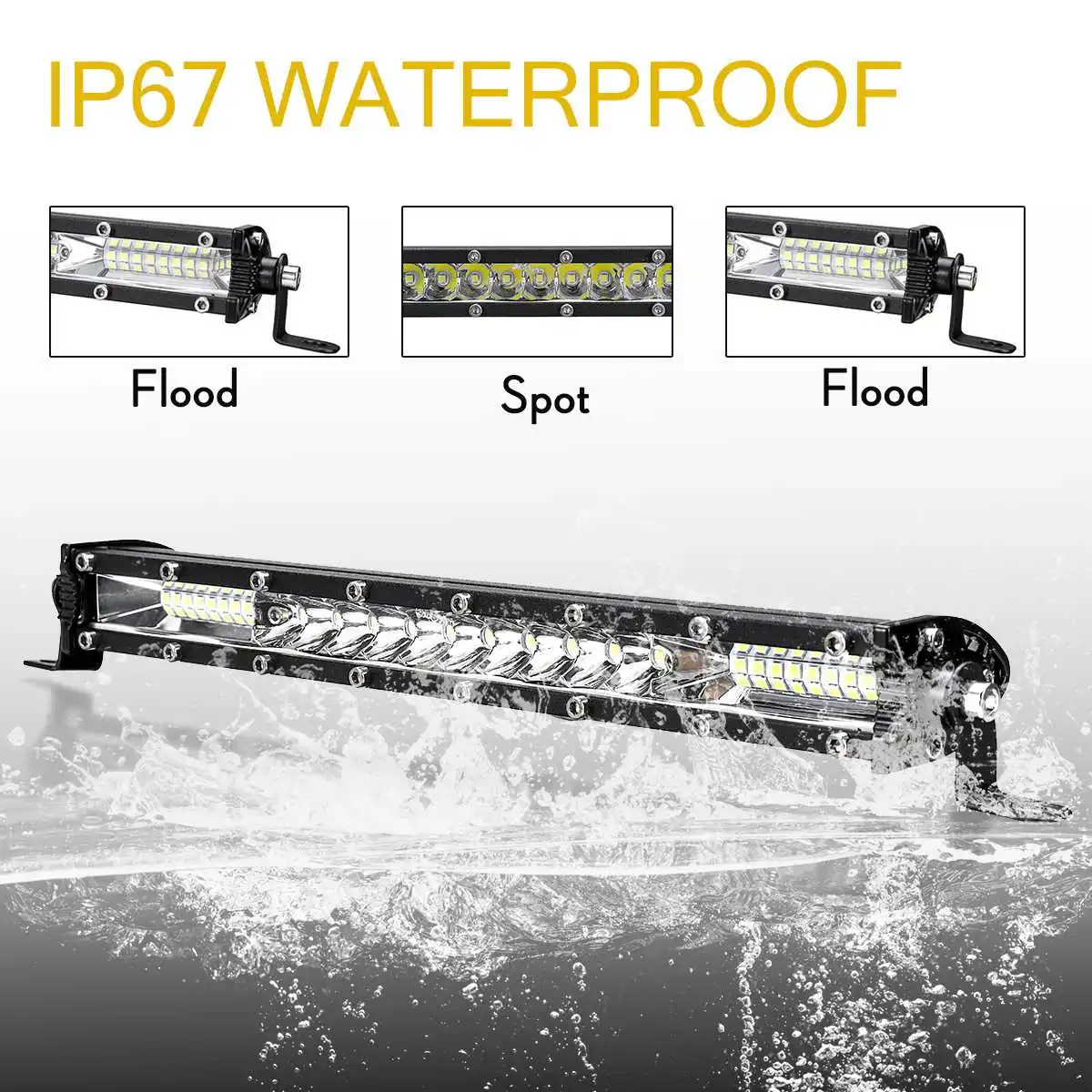 1" 12" 2" Автомобильный светодиодный бар рабочий свет бар белый IP67 для Jeep пикап Трактор Лодка внедорожный 4WD 4x4 грузовик внедорожник ATV вождение
