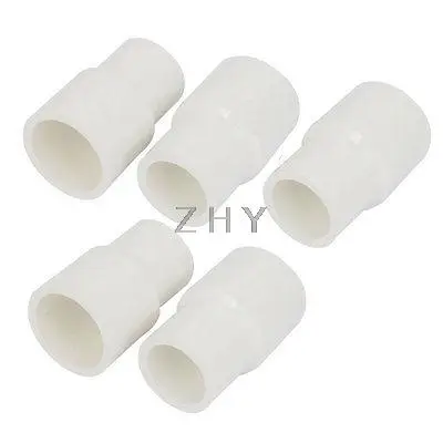 

5 Pcs Straight Type 25mm to 20mm Inna Dia White PVC Wire Pipe Connector