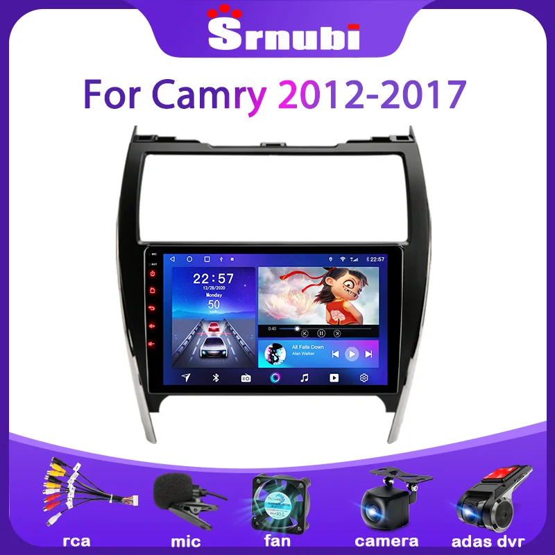 Srnubi Android 10 автомобильный радиоприемник для Toyota Camry 2012-2017 выпуск США