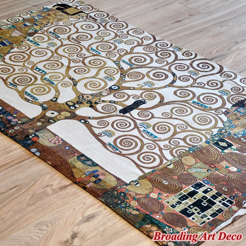 Gustav Klimt Tree of Life(Full Version) Tapestry Wall Hanging Jacquard Weave Gobelin Home Art Decoration Aubusson Cotton