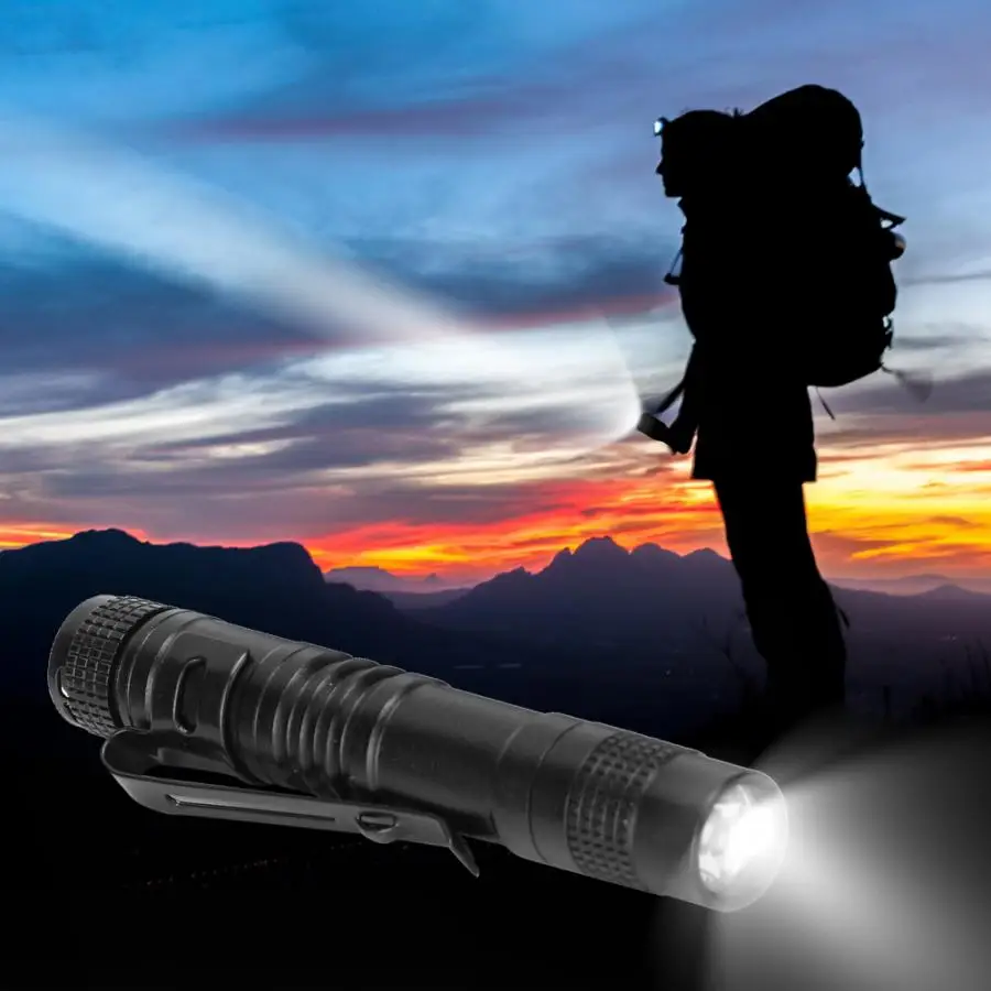 

Inspection Lamp Mini Portable Aluminium Alloy Highlight LED Flashlight Torch with Clip for Outdoor Torch Flashlight