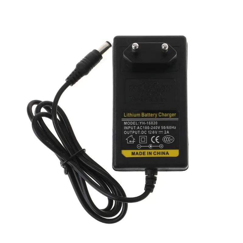

Battery Charger 12.6V DC 1A Intelligent Lithium Li-on Power Adapter EU US Plug Transformer