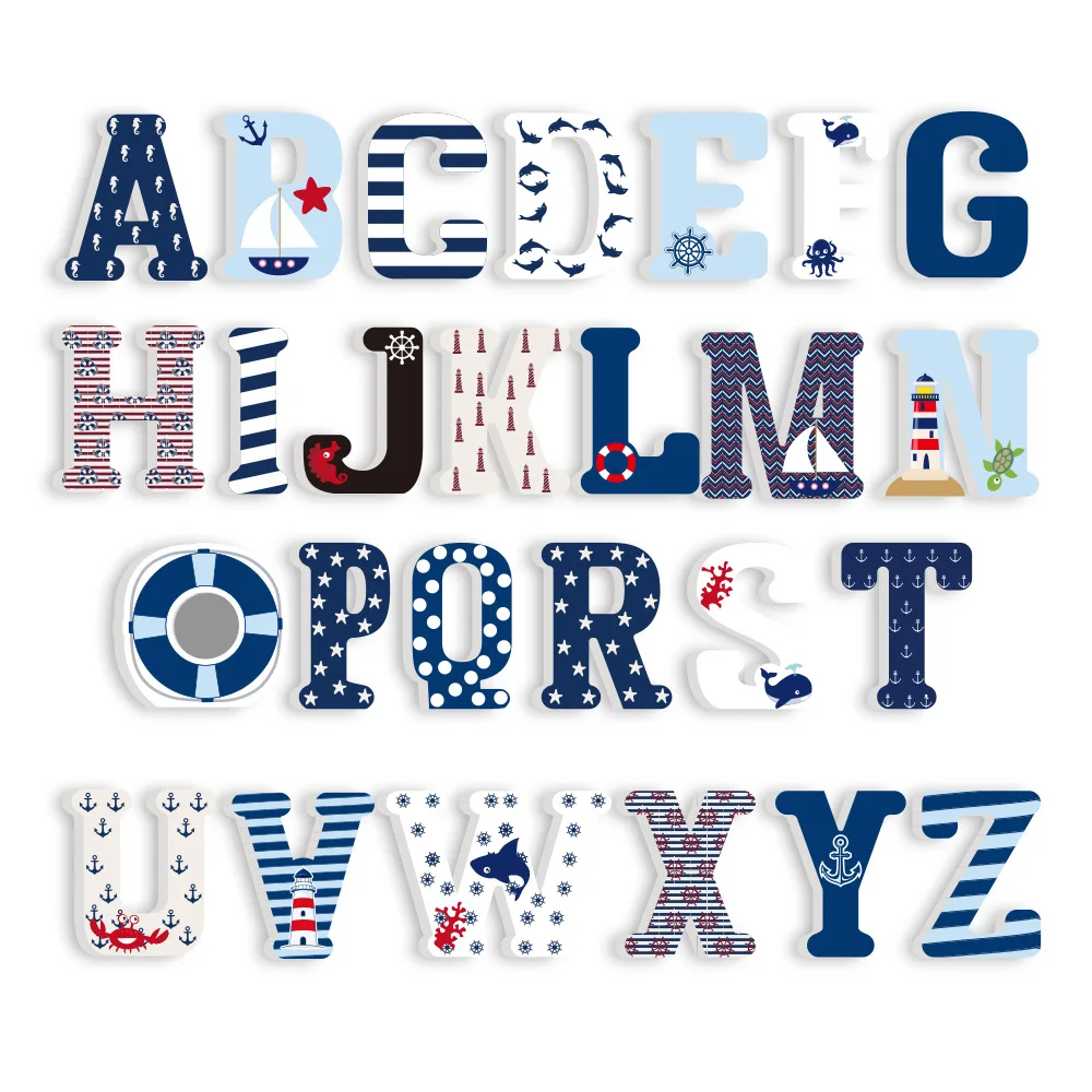 3D ПВХ Uppercase английский стикеры буквы алфавита детская комната украшение