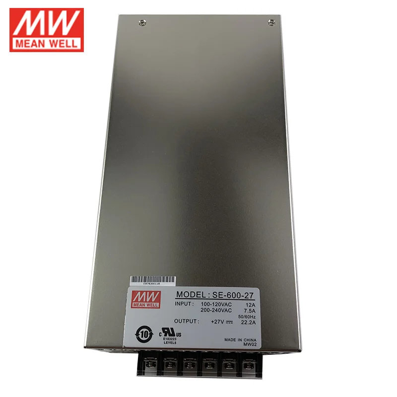 MW Mean Well Enclosed Type SE-600W-12/15/24/27/36/48/5V Non-PFC SE Series  600W Single Output Power Supply (SE-600-15)
