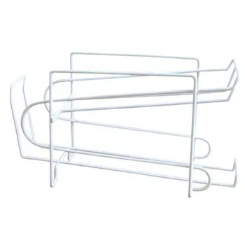 

Cans Storage Dispenser Rack Drink Holder Iron White Kitchen Drain Soda
