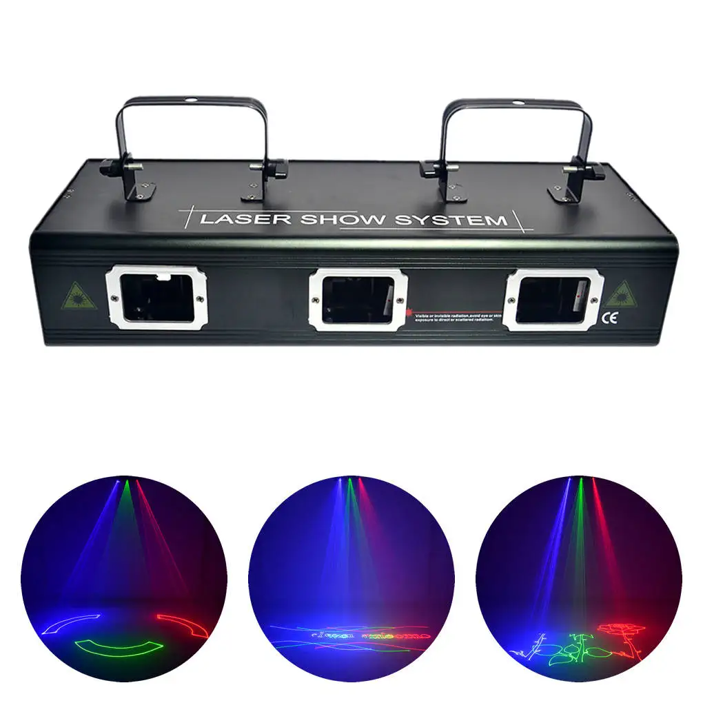 AUCD 3 объектив 1 4 Вт RGB Красный Зеленый Синий анимационный проектор лазерный луч DMX